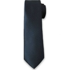 Oryginalny Krawat Męski w Drobny Wzorek - 6 cm - Alties, Atramentowy KRALTS0110. Niebieskie krawaty męskie Alties, bez wzorów, z tkaniny, eleganckie. Za 40,00 zł.
