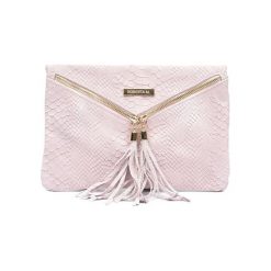 Torebki klasyczne damskie: Skórzana torebka w kolorze jasnoróżowym – (S)19 x (W)19 cm