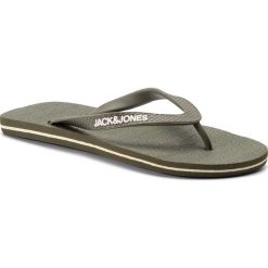 Japonki JACK&JONES - Jfwbasic 12150521 Olive Night. Zielone klapki męskie Jack&Jones, bez wzorów, z tworzywa sztucznego. Za 49,00 zł.