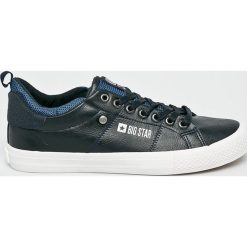 Big Star - Tenisówki. Niebieskie trampki męskie BIG STAR, bez wzorów, z gumy, retro, na sznurówki. W wyprzedaży za 79,90 zł.
