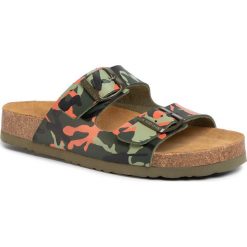 Klapki DR. BRINKMANN - 500288 D Khaki. Zielone sandały chłopięce Dr. Brinkmann, ze skóry ekologicznej, bez zapięcia. Za 129,00 zł.