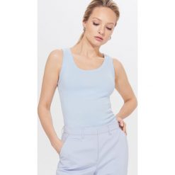 Top z bawełny organicznej Eco Aware - Niebieski. Niebieskie topy damskie Mohito, s, bez wzorów, z bawełny, bez kołnierzyka. Za 19,99 zł.