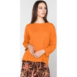 Tom Tailor Denim Sweter Pomarańczowy. Pomarańczowe bluzy damskie TOM TAILOR DENIM, s, bez wzorów, z elastanu, bez rękawów, bez kaptura. Za 154,95 zł.