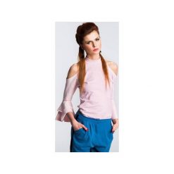 BLUZKA LATINA. Różowe bluzki damskie Anna solan, s, bez wzorów, eleganckie, z falbankami, bez rękawów. Za 192,00 zł.