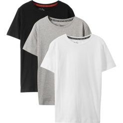 T-shirt chłopięcy basic (3 szt.) bonprix czarny + jasnoszary melanż + biały. Czarne t-shirty chłopięce bonprix, bez wzorów, bez rękawów. Za 50,97 zł.