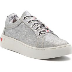 Sneakersy LOVE MOSCHINO - JA15253G17II0902 Glitter Argento. Szare półbuty damskie Love Moschino, z tworzywa sztucznego. W wyprzedaży za 499,00 zł.