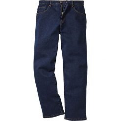 Dżinsy ze stretchem Classic Fit Straigt bonprix ciemnoniebieski "stone". Niebieskie jeansy męskie bonprix, m, bez wzorów, klasyczne, z podwyższonym stanem. Za 99,99 zł.
