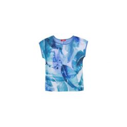 Bluzka dziewczęca we wzory. Niebieskie t-shirty dziewczęce TXM. Za 9,99 zł.