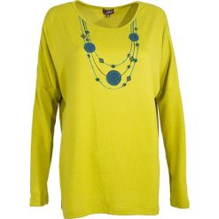 Sweter w kolorze limonkowym. Żółte swetry damskie Coline, xl, bez wzorów, bez rękawów, bez kaptura. W wyprzedaży za 59,95 zł.