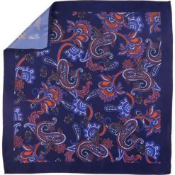 Granatowa poszetka we wzór paisley E142. Poszetki męskie Modini Moda Męska, bez wzorów, casualowe. Za 33,00 zł.