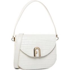 Torebka FURLA - Sleek BAWGABR-KO0000-01B00-1-007-20-R Talco h. Białe torebki klasyczne damskie Furla, z aplikacjami, ze skóry, klasyczne, zdobione, bez dodatków. Za 1599,00 zł.