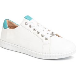 Sneakersy CAPRICE - 9-23655-24 White/Turquois 183. Białe półbuty damskie Caprice, ze skóry. Za 299,00 zł.