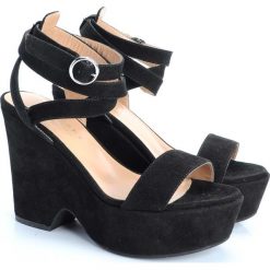 Twin-Set Sandały. Baleriny damskie Twin Set, bez wzorów, ze skóry, bez obcasa, na platformie. Za 299,00 zł.