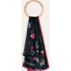 Lauren Ralph Lauren - Szal. Niebieskie szaliki damskie Lauren Ralph Lauren, bez wzorów, z jedwabiu. Za 299,90 zł.