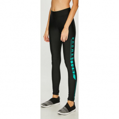 Under Armour - Legginsy. Szare legginsy Under Armour, l, z nadrukiem, z dzianiny. Za 199,90 zł.