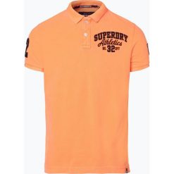 Superdry - Męska koszulka polo, pomarańczowy. Pomarańczowe koszulki męskie Superdry, s, z haftami, z bawełny, klasyczne, polo, bez rękawów. Za 229,95 zł.