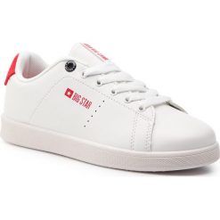 Sneakersy BIG STAR - DD274218 White/Red. Białe półbuty damskie BIG STAR, ze skóry ekologicznej. W wyprzedaży za 119,00 zł.