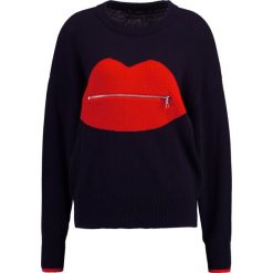 Swetry klasyczne damskie: SET Sweter dark blue/red