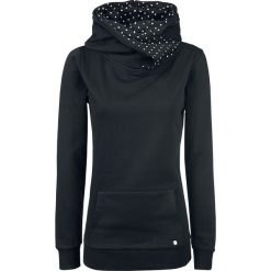 Bluzy damskie: Pussy Deluxe Cross Over Dotty Bluza z kapturem damska czarny