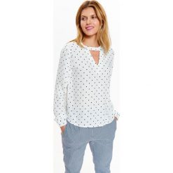 Bluzki damskie: BLUZKA DAMSKA W KROPKI, Z CHOKEREM