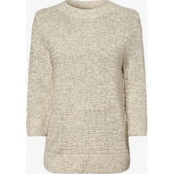 Apriori - Sweter damski z dodatkiem lnu, beżowy. Brązowe swetry damskie Apriori, s, bez wzorów, z dzianiny, eleganckie, bez rękawów, bez kaptura. Za 249,95 zł.