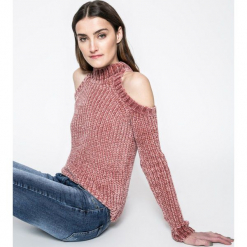 Answear - Sweter. Szare swetry klasyczne damskie ANSWEAR, s, z dzianiny, z kapturem. W wyprzedaży za 59,90 zł.