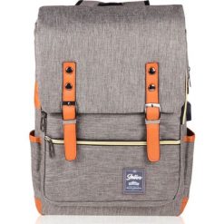 Plecak miejski na laptopa 15'' Solier szary. Szare plecaki męskie Solier, w paski, biznesowe. Za 129,00 zł.