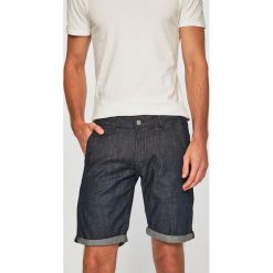 Guess Jeans - Szorty. Niebieskie spodenki i szorty męskie Guess Jeans, m, z aplikacjami, z elastanu, casualowe. W wyprzedaży za 129,90 zł.