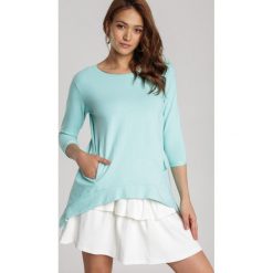 Miętowa Bluza Fontasura. Zielone bluzy damskie Renee, s, bez wzorów, bez rękawów, bez kaptura. Za 69,99 zł.