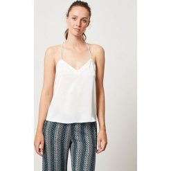 Etam - Top piżamowy Karma. Białe piżamy damskie Etam, s, bez wzorów, z elastanu, bez rękawów. Za 89,90 zł.