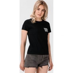Vans Jawshin Koszulka Czarny. Czarne koszulki damskie Vans, s, z nadrukiem, z bawełny, bez kołnierzyka. Za 152,95 zł.