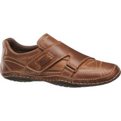 Półbuty męskie AM SHOE brązowe. Pomarańczowe półbuty męskie AM SHOE, bez wzorów, ze skóry, bez zapięcia. Za 179,90 zł.