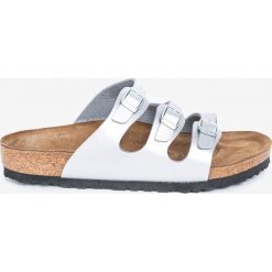 Birkenstock - Klapki Florida. Szare klapki damskie Birkenstock, bez wzorów, ze skóry, bez obcasa. Za 269,90 zł.