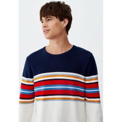 Sweter z dzianiny ottoman z pasami. Szare swetry klasyczne męskie Pull&Bear, m, z dzianiny. Za 69,90 zł.