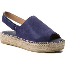 Espadryle EVA MINGE - Blanes 3Z 18MJ1372394ES 207. Niebieskie espadryle damskie marki Eva Minge, w paski, ze skóry, bez obcasa. W wyprzedaży za 209,00 zł.