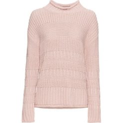 Golfy damskie: Sweter bonprix jasnoróżowy