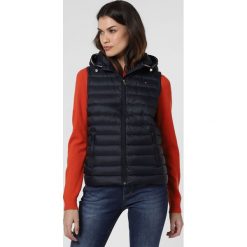 Tommy Hilfiger - Kamizelka puchowa damska, niebieski. Niebieskie kamizelki damskie TOMMY HILFIGER, bez wzorów, z materiału, eleganckie, bez kaptura. Za 649,95 zł.