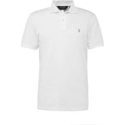 Polo Ralph Lauren Golf SHORT SLEEVE KNIT Koszulka polo white. Białe koszulki męskie marki Polo Ralph Lauren Golf, xxl, bez wzorów, z elastanu, sportowe, z golfem, bez rękawów. Za 419,00 zł.