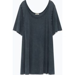 Koszulka "Danabay" w kolorze antracytowym. Szare koszulki damskie American Vintage, s, bez wzorów, z bawełny, z okrągłym kołnierzem. W wyprzedaży za 128,95 zł.