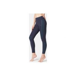 Legginsy Slim Gym & Pilates damskie. Niebieskie legginsy sportowe damskie DOMYOS, s, z elastanu. Za 89,99 zł.