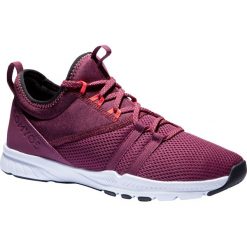 Buty fitness 120 mid damskie. Czarne buty sportowe damskie DOMYOS, bez wzorów, z poliesteru, na fitness i siłownię. Za 99,99 zł.