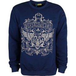 Versace Jeans Bluza "Embroidery". Bluzy męskie Versace Jeans, z aplikacjami, z jeansu, z okrągłym kołnierzem, bez rękawów, bez kaptura. Za 399,00 zł.
