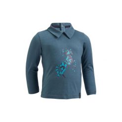 Koszulka polo jeździecka 140 dla maluchów. Szare koszulki polo męskie marki FOUGANZA, z bawełny. Za 39,99 zł.
