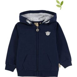 Bluza w kolorze granatowym. Niebieskie bluzy niemowlęce Mother Nature & Me, z aplikacjami, z bawełny, bez rękawów, bez kaptura. W wyprzedaży za 82,95 zł.