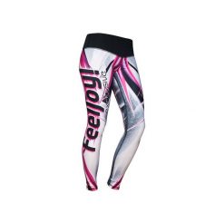 LEGGINSY EXCLUSIVE STONE. Szare legginsy sportowe damskie marki Feelj!, s, z nadrukiem, z dzianiny. Za 250,00 zł.