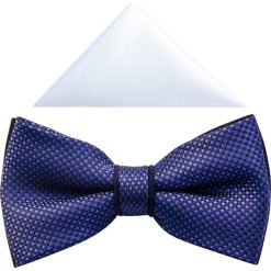 Granatowa elegancka mucha w kratkę A299. Muszki męskie Modini Moda Męska, na co dzień, w kratkę, z poliesteru, eleganckie. Za 49,50 zł.