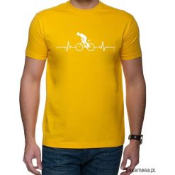 Koszulka T-SHIRT EKG Biker Yellow. Żółte t-shirty męskie z nadrukiem marki Pakamera, m. Za 75,00 zł.