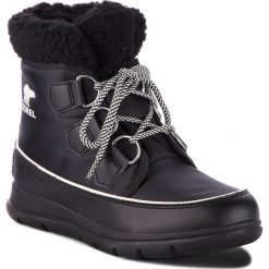 Śniegowce SOREL - Explorer Carnival NL3040 Black/Sea Salt 010. Czarne kozaki damskie Sorel, na zimę, z gumy, bez zapięcia. W wyprzedaży za 399,00 zł.