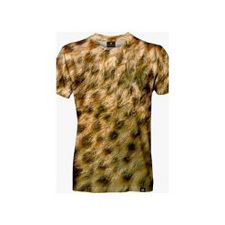 Leopard Fur men's t-shirt. Brązowe t-shirty męskie Mars from venus, s, bez wzorów, bez kołnierzyka. Za 101,40 zł.