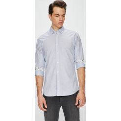 Selected - Koszula. Niebieskie koszule męskie Selected, s, bez wzorów, z bawełny, bez kołnierzyka, z długim rękawem. W wyprzedaży za 129,90 zł.